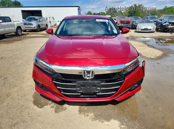 1HGCV1F52MA061455 2021 HONDA ACCORD Red Front view