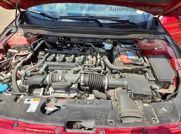 1HGCV1F52MA061455 2021 HONDA ACCORD Red Rear interior view
