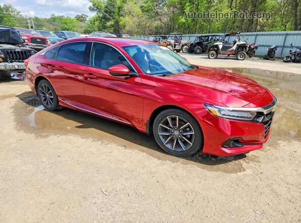 1HGCV1F52MA061455 2021 HONDA ACCORD Red Front right