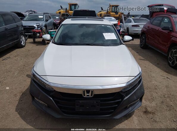 1HGCV1F55JA265355 2018 HONDA ACCORD White Instrument cluster view