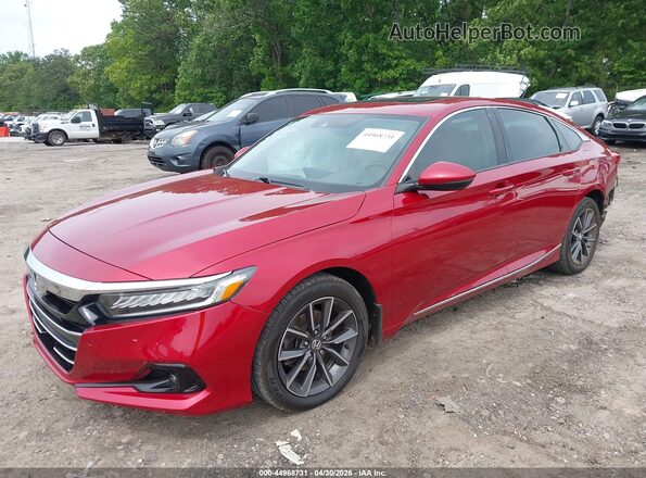 1HGCV1F55MA046822 2021 HONDA ACCORD Red Vista tres cuartos delantera izquierda