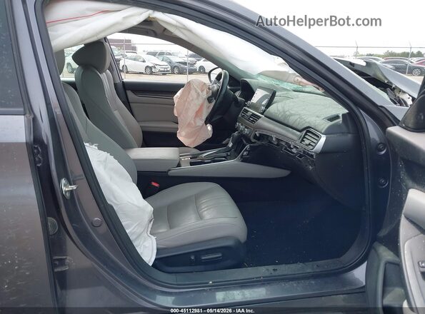 1HGCV1F57KA147888 2019 HONDA ACCORD Gray Սալոնի դիմացի տեսք