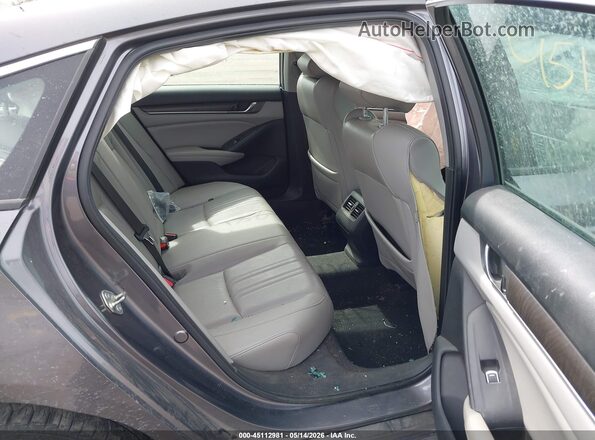 1HGCV1F57KA147888 2019 HONDA ACCORD Gray VIN կոդի պիտակի տեսք