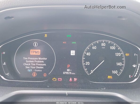 1HGCV1F58KA158074 2019 HONDA ACCORD Gray Вид задніх сидінь