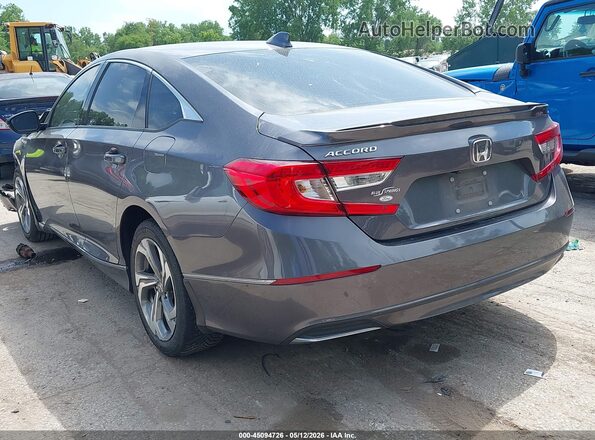 1HGCV1F58KA158074 2019 HONDA ACCORD Gray Задня ліва чверть