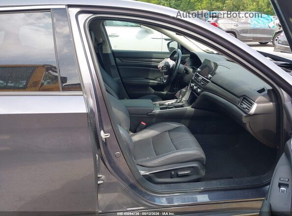 1HGCV1F58KA158074 2019 HONDA ACCORD Gray Вид салону спереду