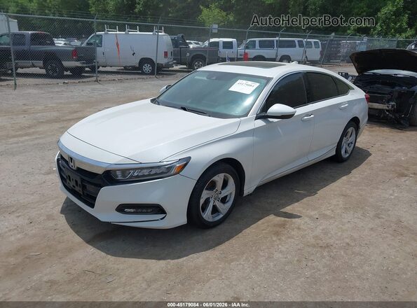 1HGCV1F59JA161208 2018 HONDA ACCORD Белый Передняя левая четверть