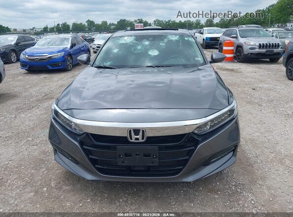1HGCV1F5XJA048450 2018 HONDA ACCORD Gray Вид щитка приладів