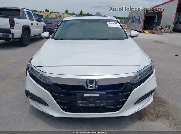 1HGCV1F5XJA062087 2018 HONDA ACCORD White ხელსაწყოთა პანელის ხედი