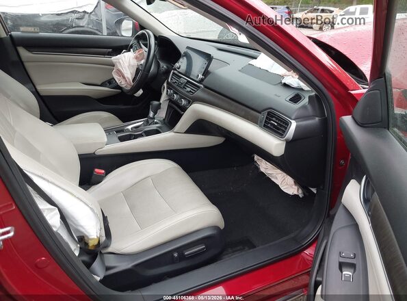 1HGCV1F63JA084408 2018 HONDA ACCORD Red Front interior view