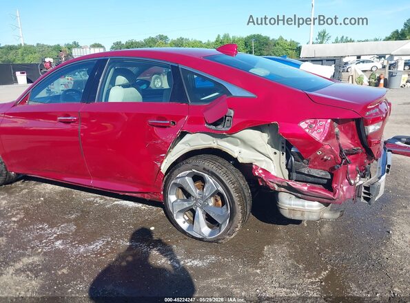 1HGCV1F90JA071965 2018 HONDA ACCORD Burgundy Front view