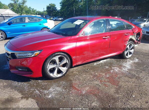 1HGCV1F90JA071965 2018 HONDA ACCORD Burgundy Front left