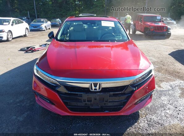 1HGCV1F90JA071965 2018 HONDA ACCORD Burgundy Rear interior view