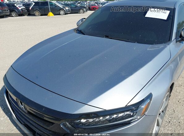 1HGCV1F92JA217654 2018 HONDA ACCORD Silver Դիմացի տեսք