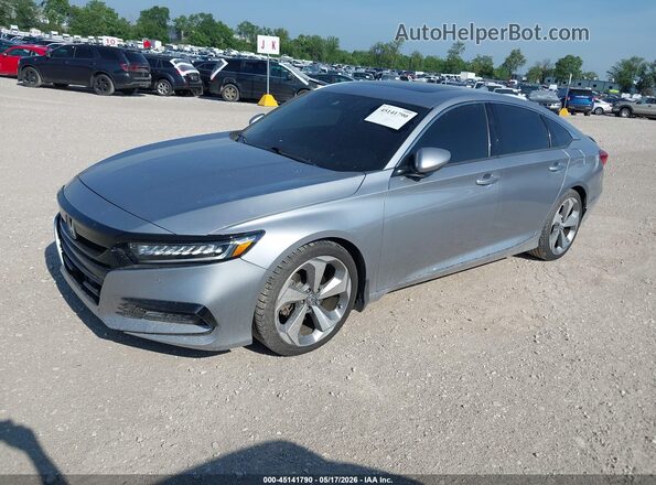 1HGCV1F92JA217654 2018 HONDA ACCORD Silver Առջևի ձախ երեք քառորդ տեսարան