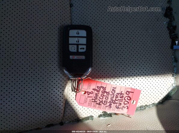 1HGCV1F95JA077972 2018 HONDA ACCORD Бежевый Вид панели приборов