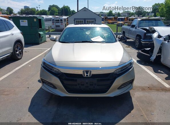 1HGCV1F95JA077972 2018 HONDA ACCORD Бежевый Вид щитка приборов