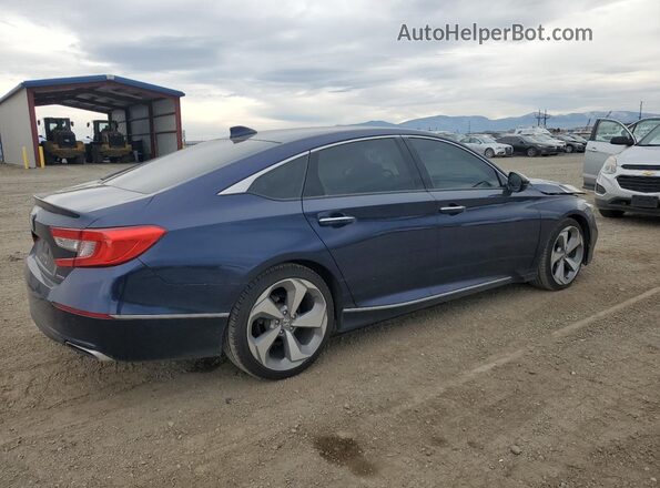1HGCV1F95JA146384 2018 HONDA ACCORD Blue Rear right