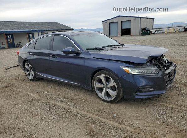 1HGCV1F95JA146384 2018 HONDA ACCORD Blue Front right