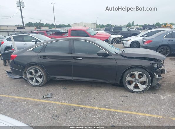 1HGCV1F96JA030482 2018 HONDA ACCORD Black Սալոնի հետևի տեսք