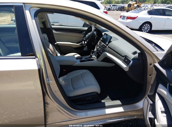 1HGCV1F98JA122869 2018 HONDA ACCORD Gold წინა სალონის ხედი