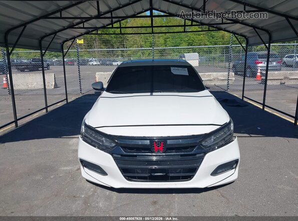 1HGCV2F30JA045772 2018 HONDA ACCORD White Instrument cluster view