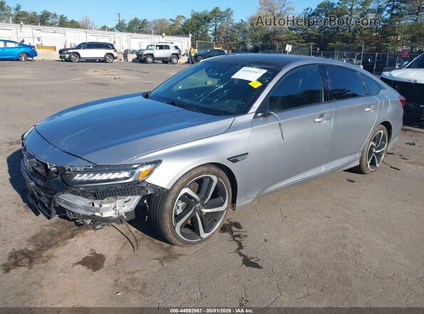 1HGCV2F30MA031150 2021 HONDA ACCORD Серебряный Передняя левая четверть