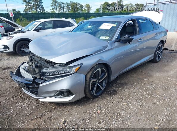 1HGCV2F31MA026779 2021 HONDA ACCORD Gray Vista tres cuartos delantera izquierda