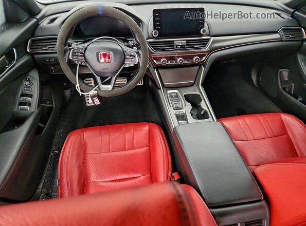 1HGCV2F31NA006825 2022 HONDA ACCORD Синий Вид задних сидений