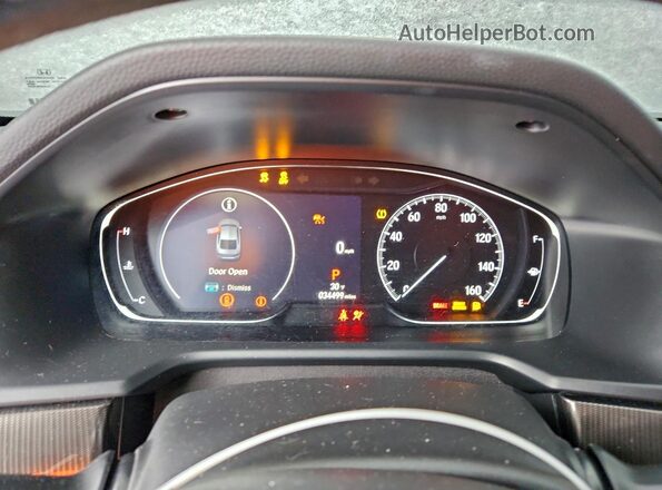 1HGCV2F31NA006825 2022 HONDA ACCORD Синий Вид щитка приборов