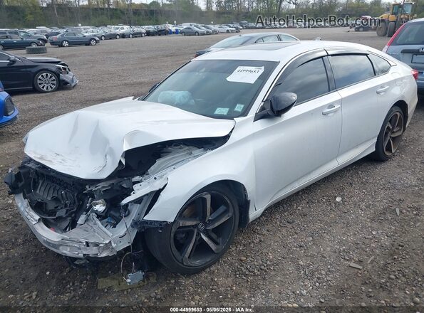1HGCV2F32LA016471 2020 HONDA ACCORD White Առջևի ձախ երեք քառորդ տեսարան