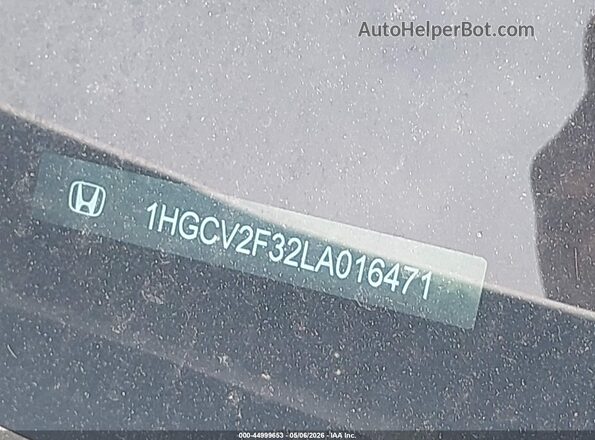 1HGCV2F32LA016471 2020 HONDA ACCORD White 