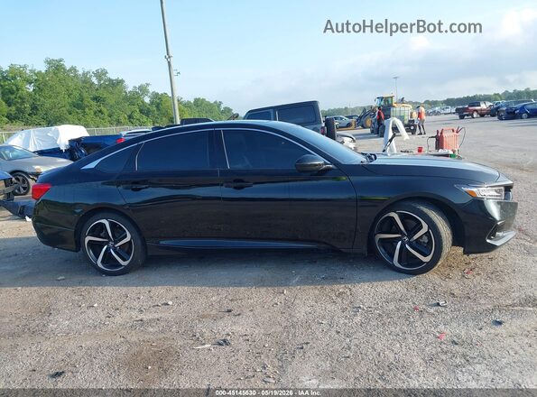 1HGCV2F33MA031465 2021 HONDA ACCORD Black Вид задньої частини салону