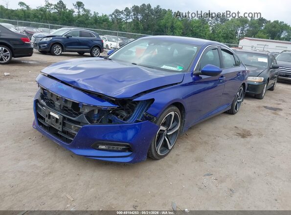 1HGCV2F35JA037019 2018 HONDA ACCORD Синий 