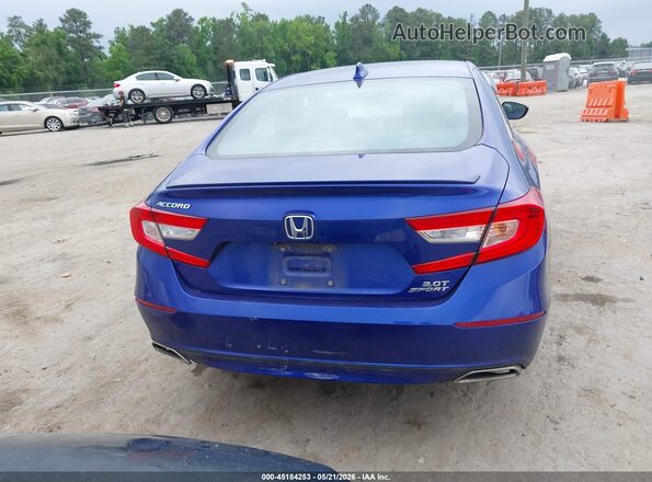 1HGCV2F35JA037019 2018 HONDA ACCORD Синий 