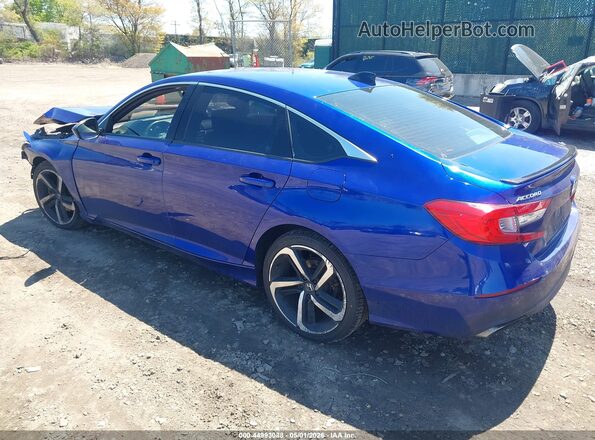 1HGCV2F35MA023755 2021 HONDA ACCORD Blue Trasero izquierdo