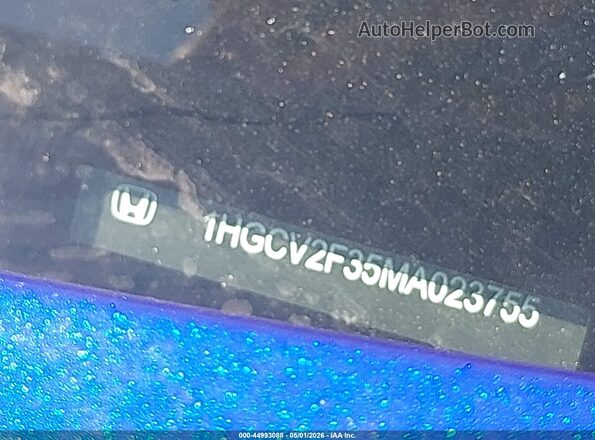 1HGCV2F35MA023755 2021 HONDA ACCORD Blue 
