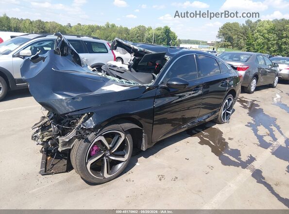 1HGCV2F36MA005216 2021 HONDA ACCORD Black Vista tres cuartos delantera izquierda