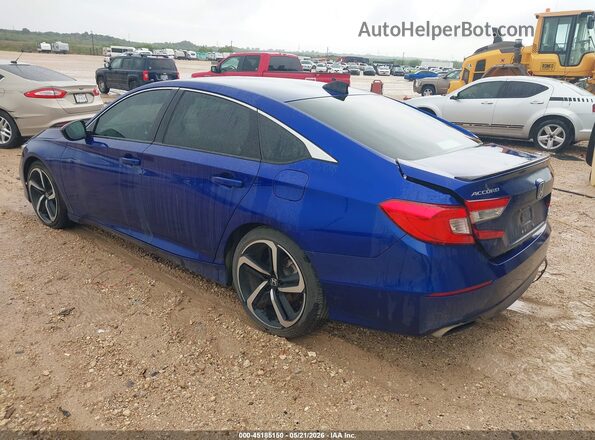 1HGCV2F37MA023661 2021 HONDA ACCORD Blue Задня ліва чверть