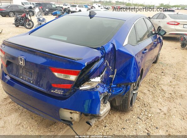 1HGCV2F37MA023661 2021 HONDA ACCORD Blue Вид спереду
