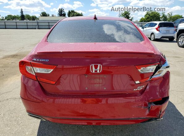 1HGCV2F39LA000509 2020 HONDA ACCORD Red უკანა ხედი