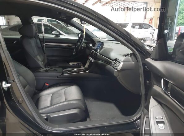 1HGCV2F39MA017683 2021 HONDA ACCORD Black წინა სალონის ხედი