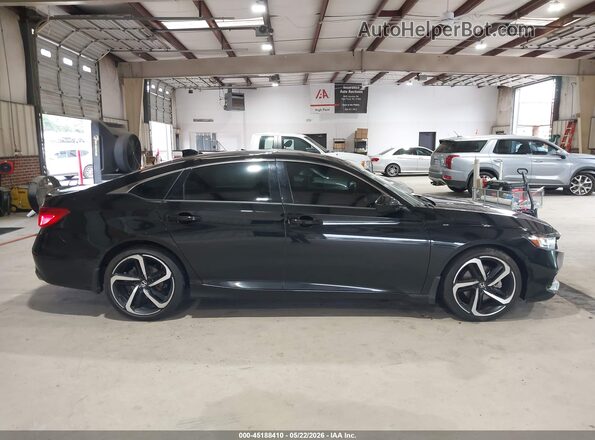1HGCV2F39MA017683 2021 HONDA ACCORD Black უკანა სალონის ხედი
