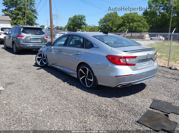 1HGCV2F39MA022883 2021 HONDA ACCORD Silver Задня ліва чверть
