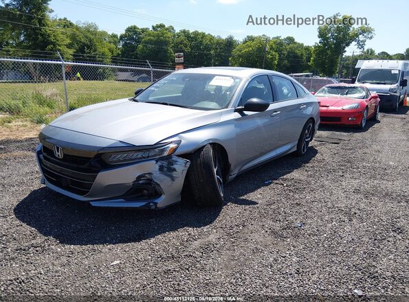 1HGCV2F39MA022883 2021 HONDA ACCORD Silver Передня ліва чверть
