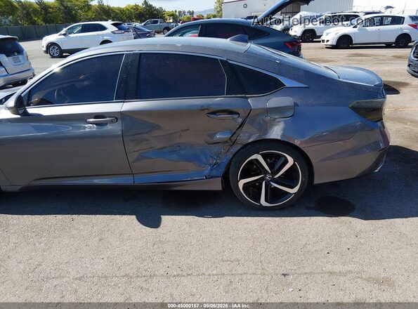 1HGCV2F3XJA043267 2018 HONDA ACCORD Gray Vista frontal