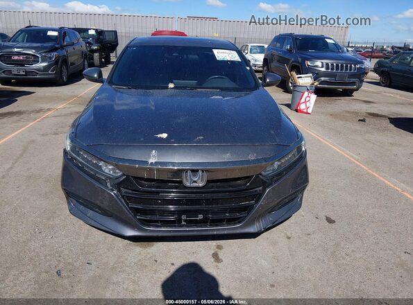 1HGCV2F3XJA043267 2018 HONDA ACCORD Gray Vista del cuadro de instrumentos