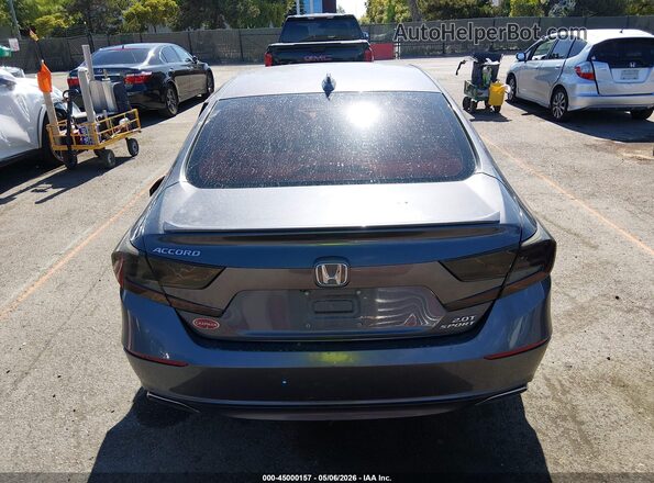 1HGCV2F3XJA043267 2018 HONDA ACCORD Gray 
