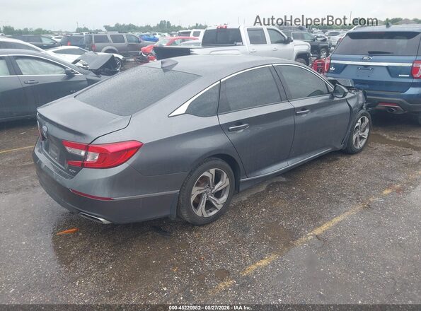1HGCV2F52JA003380 2018 HONDA ACCORD Gray Trasero derecho