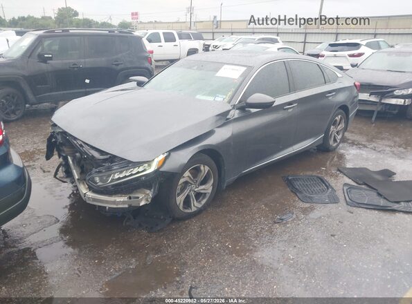 1HGCV2F52JA003380 2018 HONDA ACCORD Gray Vista tres cuartos delantera izquierda